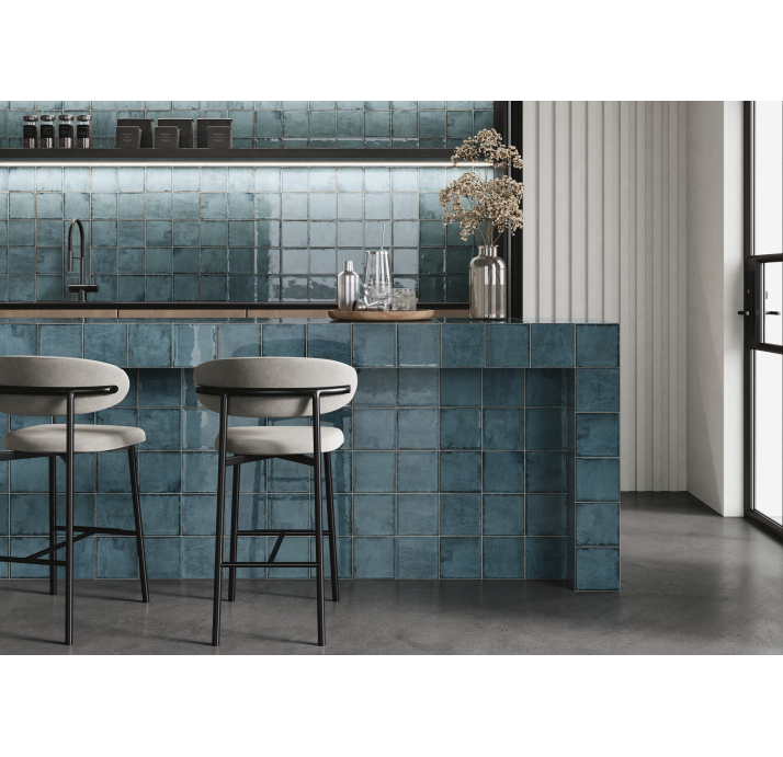 Керамическая плитка ALCHIMIA BLUE 15X15X9,4 Поверхность: Полированная (NCR04176)