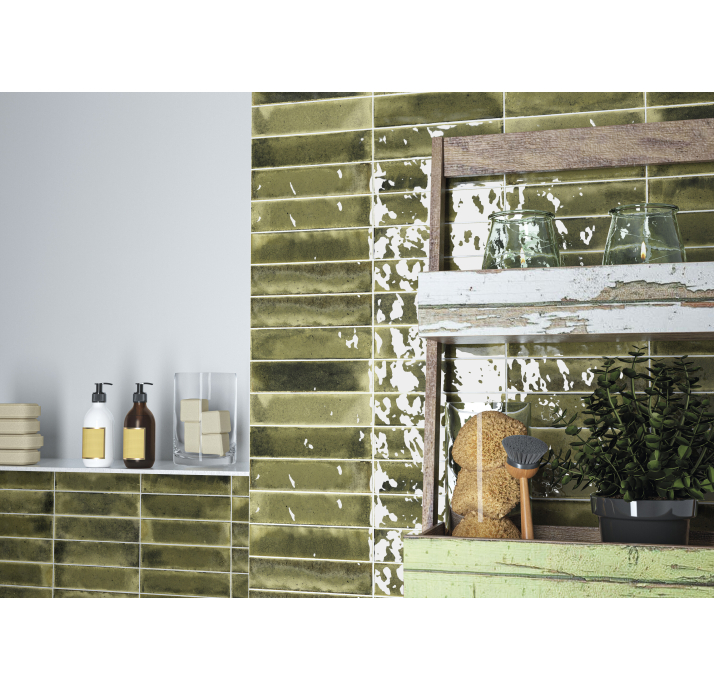 Керамическая плитка JAZBA OLIVE 6X24,6X8,4 Поверхность: Полированная (NCR05500)