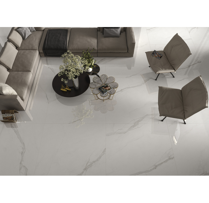 Керамическая плитка ATREO WHITE 160X160X8 Поверхность: Полированная (NCR04368)