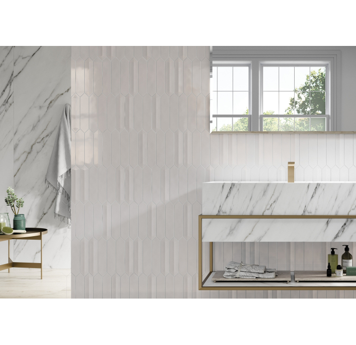 Керамическая плитка DIMSEY WHITE 6,5X33,2X8,1 Поверхность: Полированная (NCR04953)