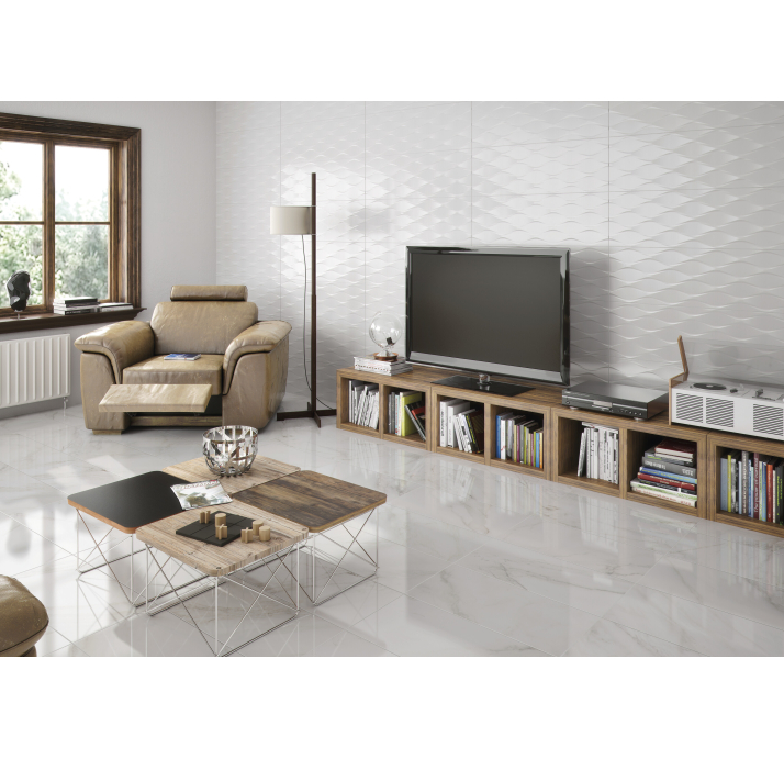 Керамическая плитка GLACIAR WHITE 30X90X10,8 Поверхность: Полированная (NCR05233)