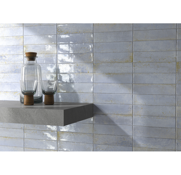 Керамическая плитка INDUSTRIAL BLUE 7,5X30X8,2 Поверхность: Полированная (NCR05455)