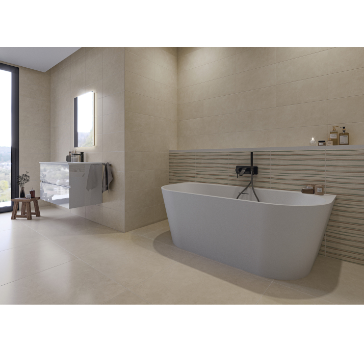 Керамическая плитка ALURE IVORY 25X50X7,2 Поверхность: Матовая (NCR04259)