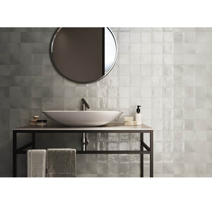 Керамическая плитка ZELLIGE GREY 10X10X9,8 Поверхность: Полированная (NCR07615)