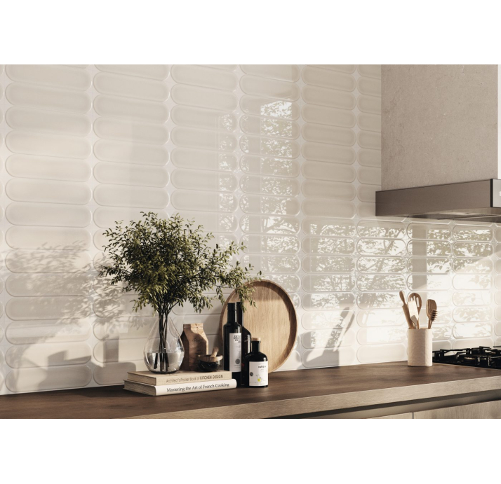 Керамическая плитка OVAL IVORY 7,5X30X9,3 Поверхность: Полированная (NCR06732)