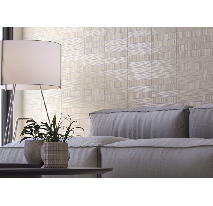 Керамическая плитка RAIN IVORY 5X25X9 Поверхность: Полированная (NCR06972)
