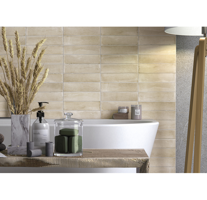 Керамическая плитка NALA IVORY 6X24,6X8,5 Поверхность: Полированная (NCR06176)