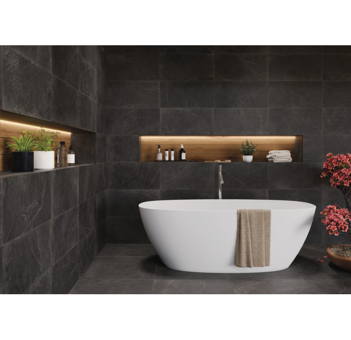 Керамическая плитка STATALE BLACK 120X120X10,2 Поверхность: Матовая (NCR07228)