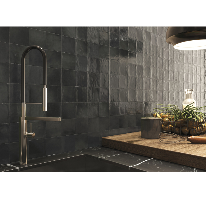 Керамическая плитка ZELLIGE GRAPHITE 10X10X9,8 Поверхность: Полированная (NCR07618)