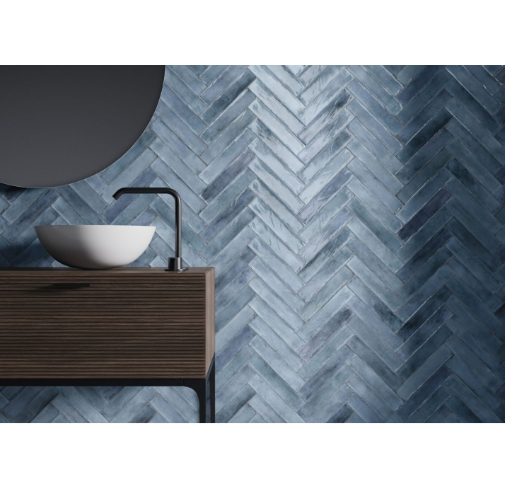 Керамическая плитка RHORY BLUE 5X25X8,9 Поверхность: Полированная (NCR07030)