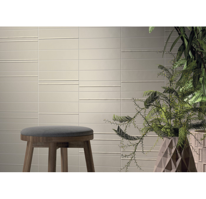 Керамическая плитка SPACED IVORY 7,5X30X8,2 Поверхность: Матовая (NCR07186)