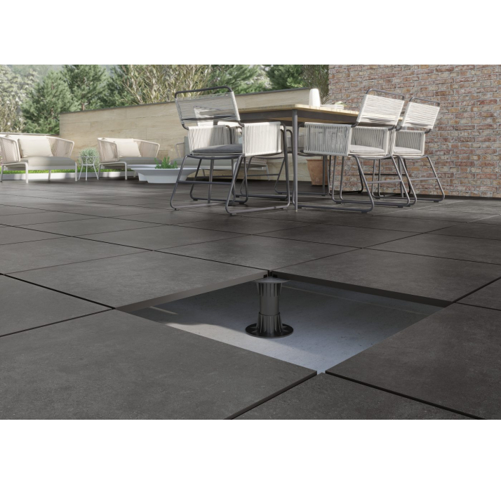 Керамическая плитка NEXUS Антрацитовая 60X60X9 Поверхность: Матовая (NCR06407)