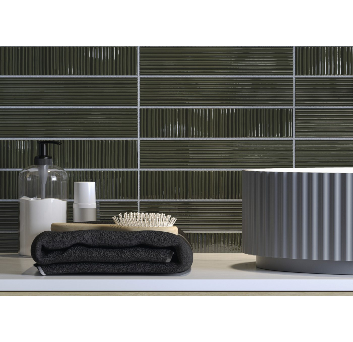 Керамическая плитка RAIN GREEN 5X25X9 Поверхность: Полированная (NCR06978)
