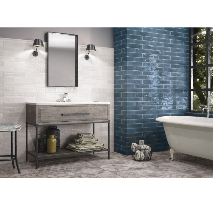 Керамическая плитка OPAL SNOW 7,5X30X9 Поверхность: Полированная (NCR06676)