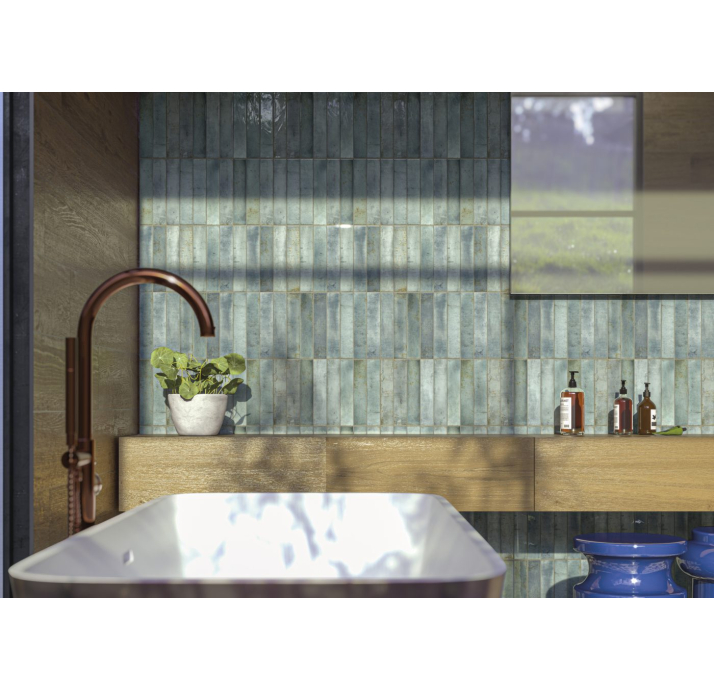 Керамическая плитка NAUTALIS TURQUOISE 5X25X8,9 Поверхность: Полированная (NCR06182)