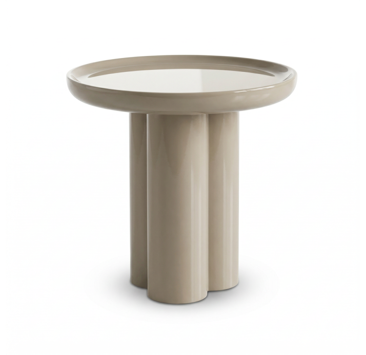 Стол журнальный TRIDENTE SIDE TABLE BEIGE BEIGE  50X50X44 СМ. (NRM06500)