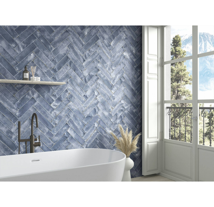 Керамическая плитка June BLUE 7,5X30X10 Поверхность: Матовая (NCR07821)