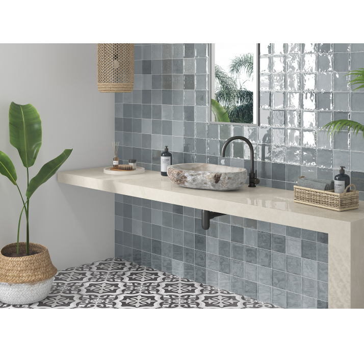 Керамогранит ZELLIGE GREY 12X12X10 Поверхность: Глянцевая (NCR07952)