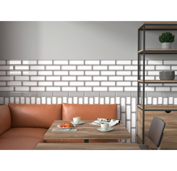 Керамическая плитка Frame BLACK 7,5X22,5X10 Поверхность: Глянцевая (NCR07841)