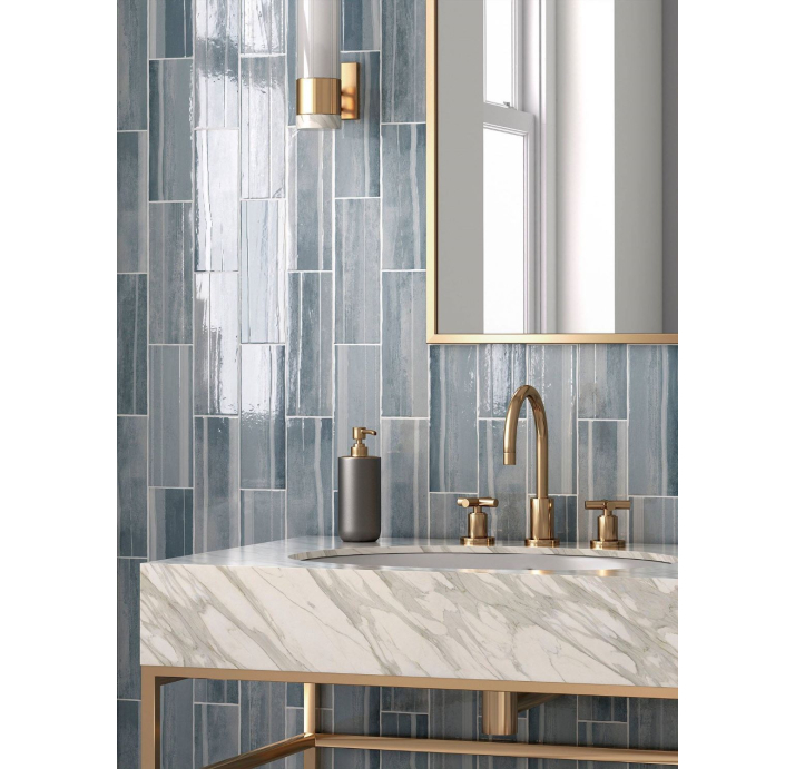 Керамическая плитка ICEBERG BLUE 7,5X22,5X10 Поверхность: Глянцевая (NCR07863)