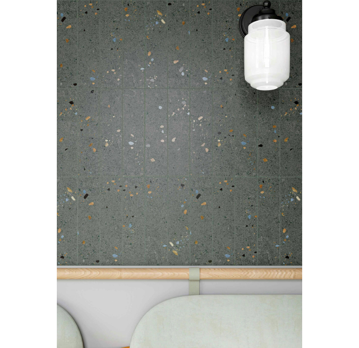 Керамическая плитка Terrazo Grafito 7,5X30X10 Поверхность: Глянцевая (NCR07824)