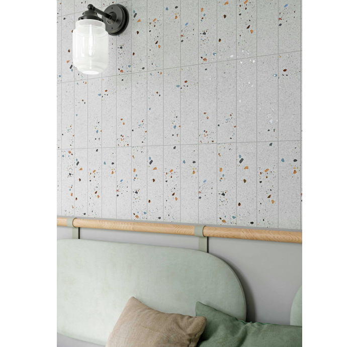 Керамическая плитка Terrazo GREY 7,5X30X10 Поверхность: Глянцевая (NCR07825)