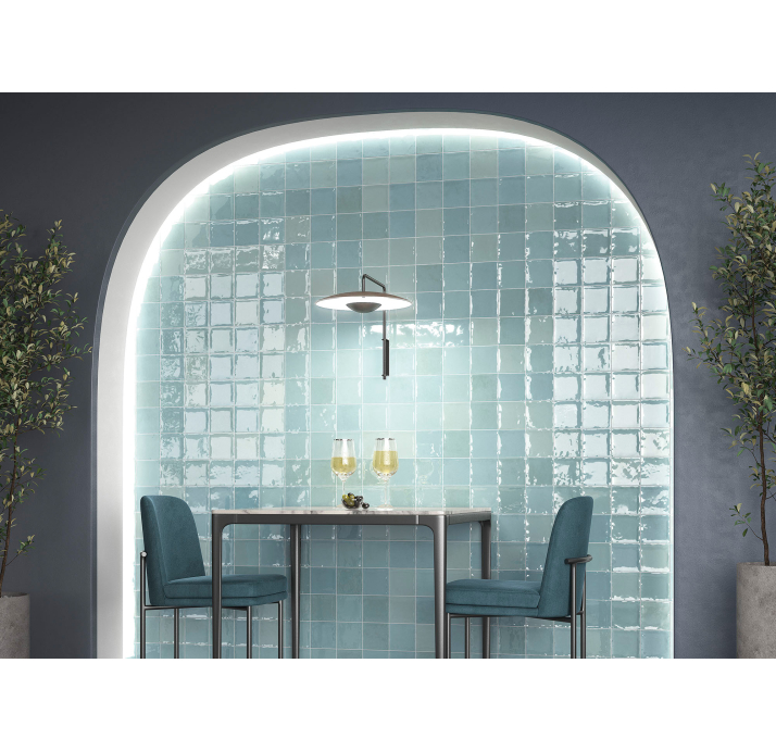Керамогранит ZELLIGE MINT 12X12X10 Поверхность: Глянцевая (NCR07954)