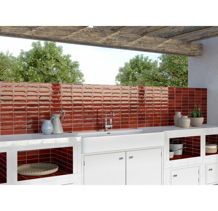Керамогранит Calpe RED 5X15X10 Поверхность: Глянцевая (NCR07651)