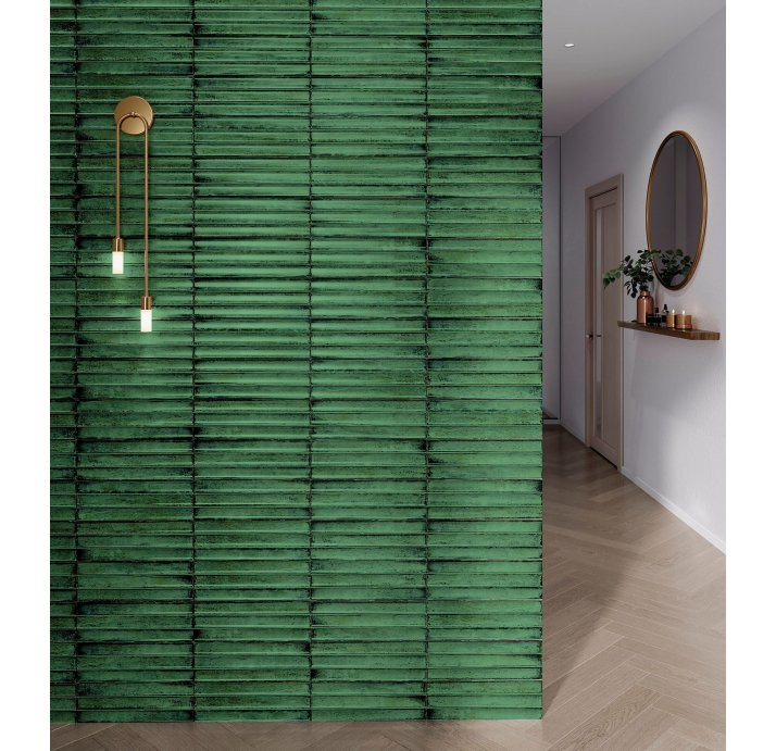 Керамическая плитка Delta Green 01 12X35X10 Поверхность: Глянцевая (NCR08077)