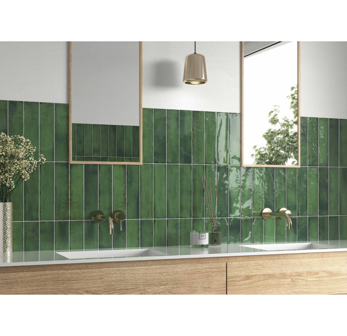 Керамическая плитка Zenya GREEN 7,5X30X10 Поверхность: Глянцевая (NCR07724)
