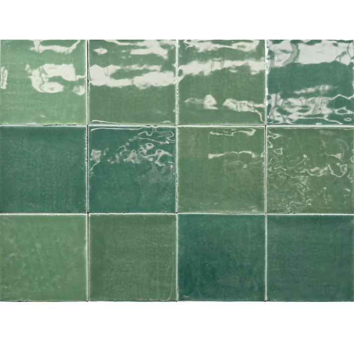 Керамогранит ZELLIGE GREEN 12X12X10 Поверхность: Глянцевая (NCR07951)