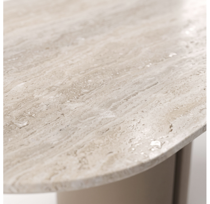 Стол обеденный CRESCEND DINING TABLE QGTT GOLD TRAVERTINE 220X100X75 СМ. (NRM06715)