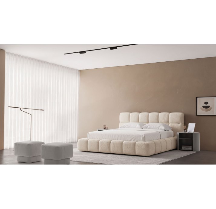 Двуспальная кровать DYNAMIC BEDSTEAD OVER PLAIN 4100-01 KREM 160х200 