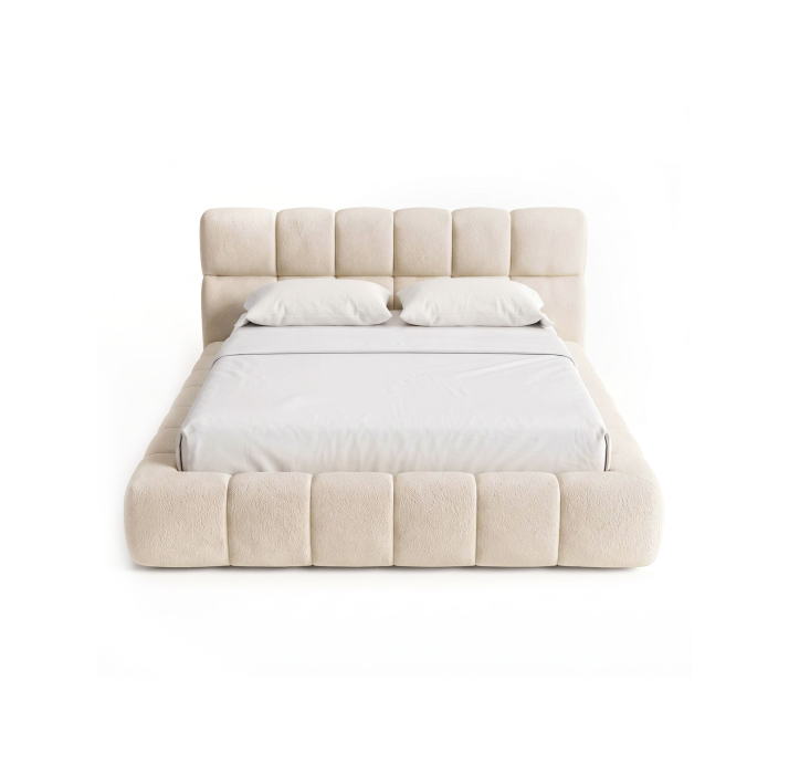 Двуспальная кровать DYNAMIC BEDSTEAD OVER PLAIN 4100-01 KREM 160х200 