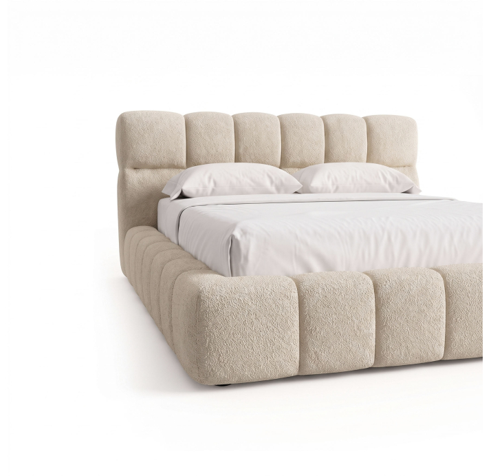 Двуспальная кровать DYNAMIC BEDSTEAD OVER PLAIN 4100-01 KREM 160х200 