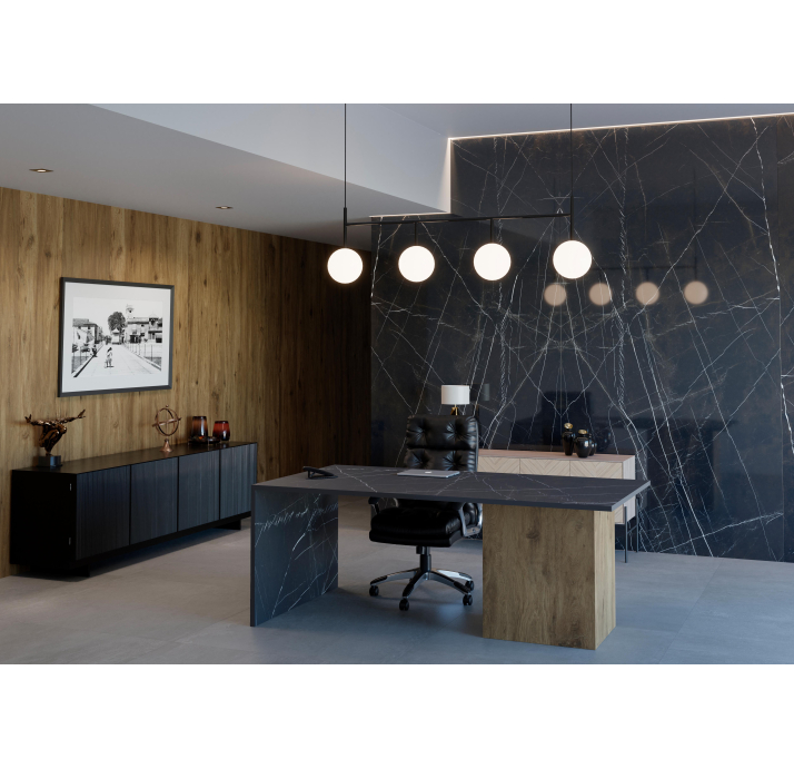 Керамогранит MARQUINA BLACK 320x160x6 поверхность: Полированная (NCR10018)