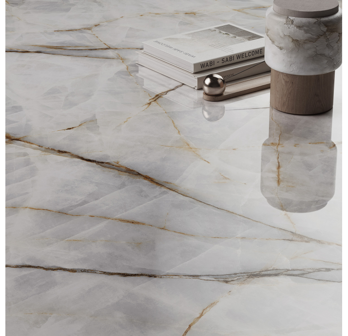 Керамогранит AURA LUX WHITE 280X120X6 Поверхность: Полированная (NCR10041)