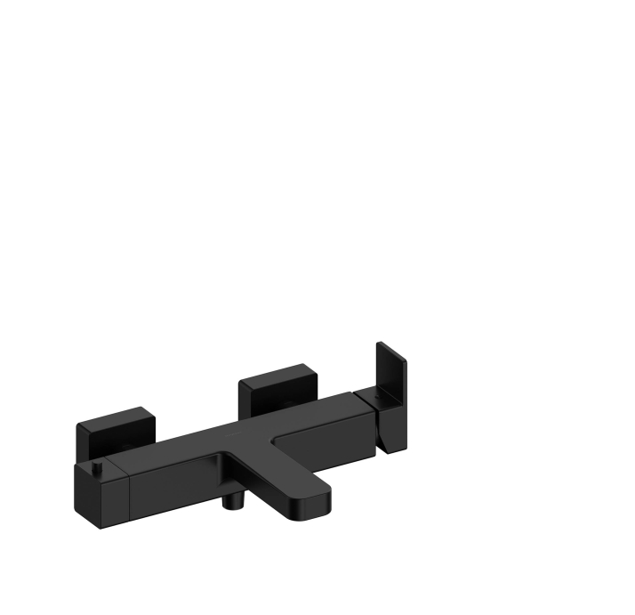 Смеситель настенный CUBO черный 25x47x34,5