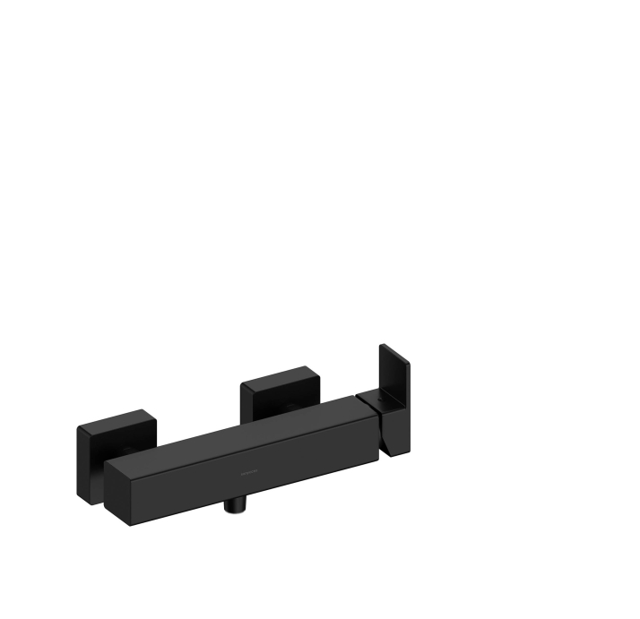 Смеситель настенный CUBO черный 20x39,5x37,5