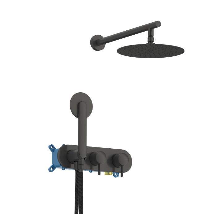 Смеситель комплект DEDAL необработанный металл 8x27x120