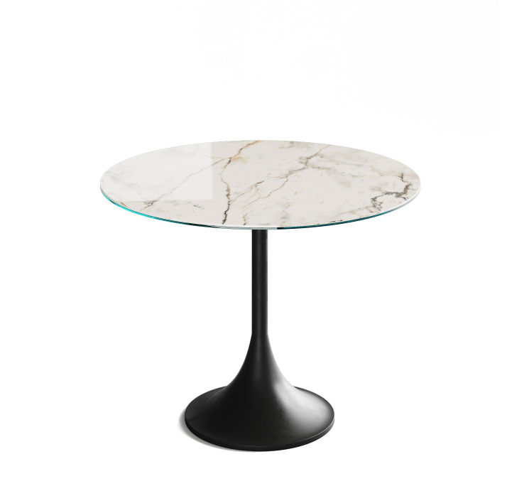 Стол обеденный JETTY DINING TABLE BLACK MICHELANGELO 100X100X74 СМ. (NRM00458)