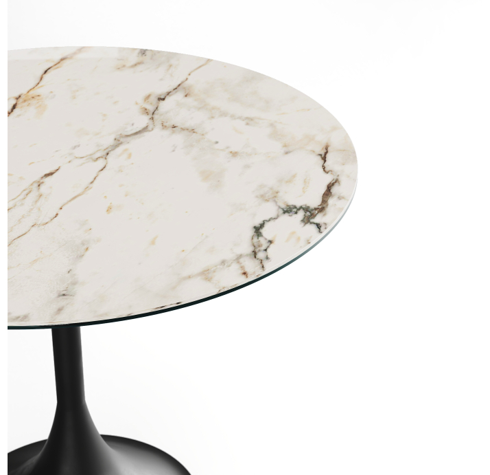 Стол обеденный JETTY DINING TABLE BLACK MICHELANGELO 100X100X74 СМ. (NRM00458)