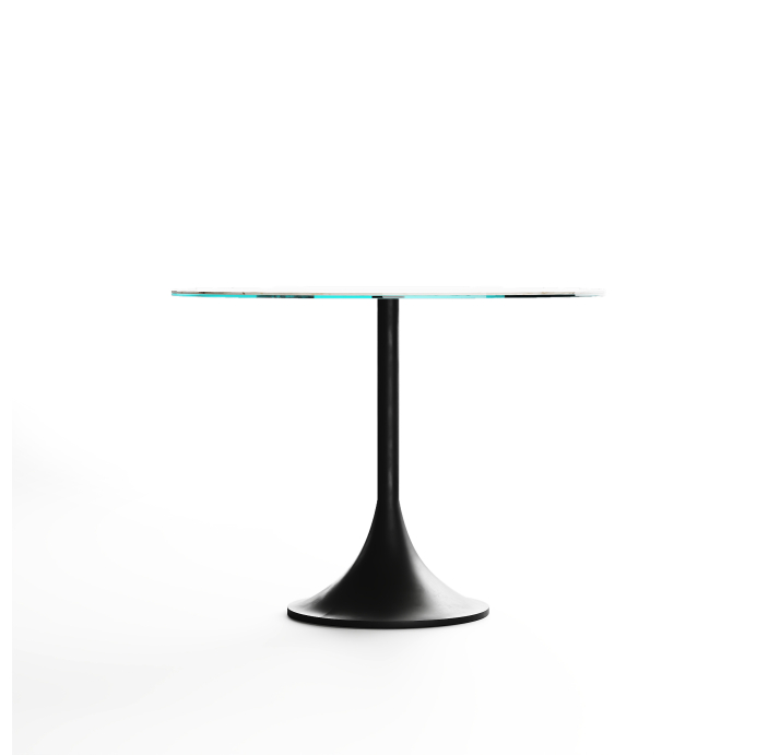 Стол обеденный JETTY DINING TABLE BLACK MICHELANGELO 100X100X74 СМ. (NRM00458)