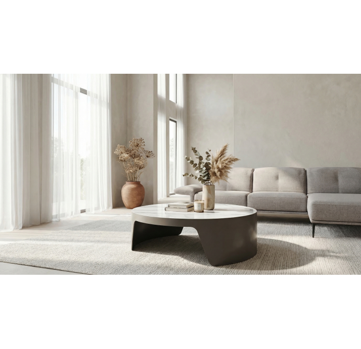Стол журнальный OKLAHOMA COFFEE TABLE BGRT MICHELANGELO  90X90X40 СМ. (NRM00372)